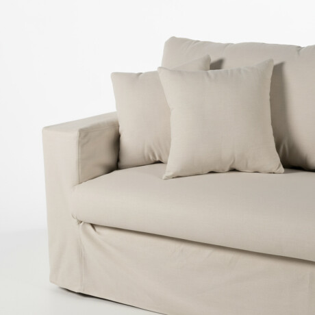 Sofá Moscow con Funda - Tela Rústica - 3 cuerpos TD5260-1635 (Beige)
