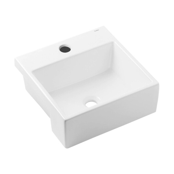 BACHA DE SEMIEMPOTRAR MODELO BASIC Q2 41x41 CM COLOR BLANCO Bacha De Semiempotrar Modelo Basic Q2 41x41 Cm Color Blanco