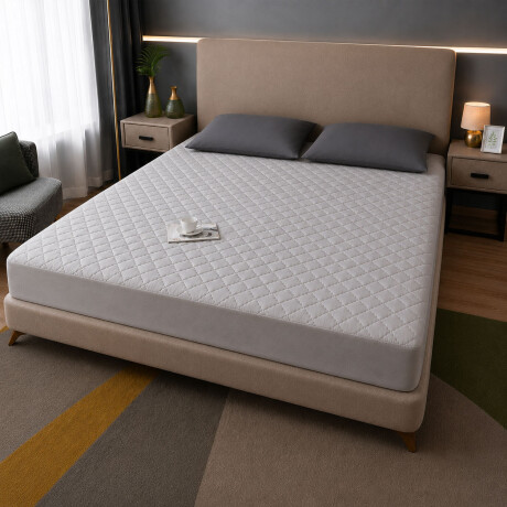 Protector Cubre Colchón Pillow Impermeable 180x200cm Gris