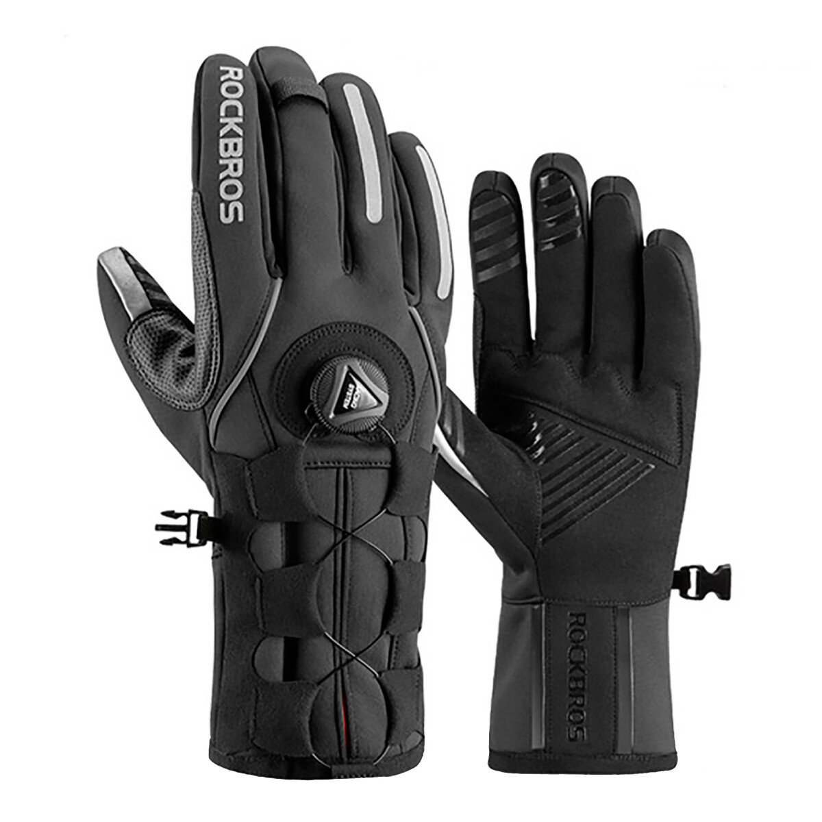 Rockbros - Guantes de Invierno S-212 - Antideslizantes. Impermeables. Respirables. Reflectantes. L. 