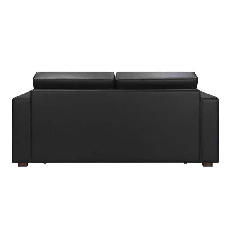 SOFA CAMA 2 PLAZAS - TAPIZADO EN SINTETICO NEGRO SOFA CAMA 2 PLAZAS - TAPIZADO EN SINTETICO NEGRO