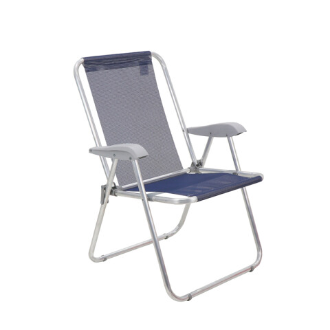 Silla playera de aluminio, azul "CRETA" TD0908