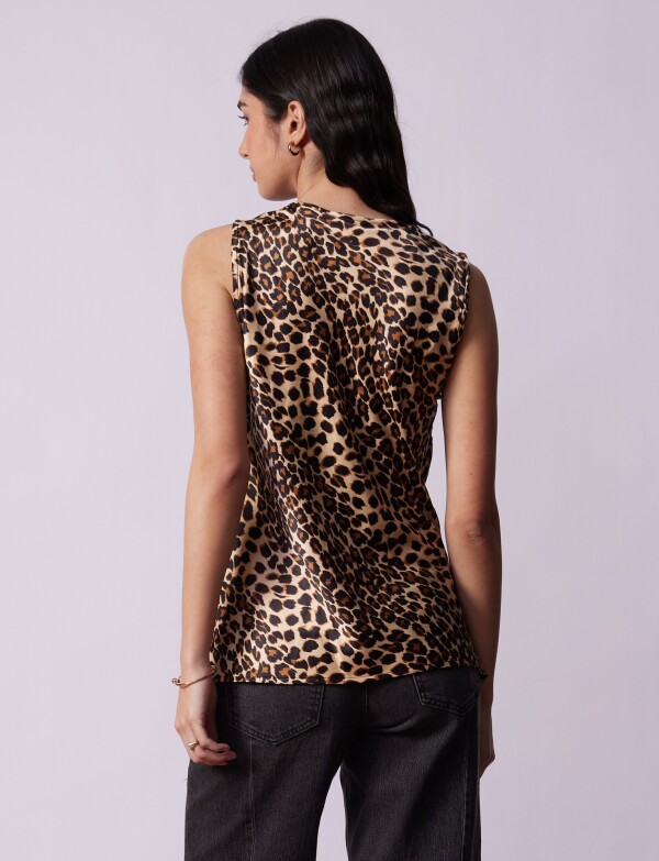 Blusa Animal Print BEIGE/MULTI