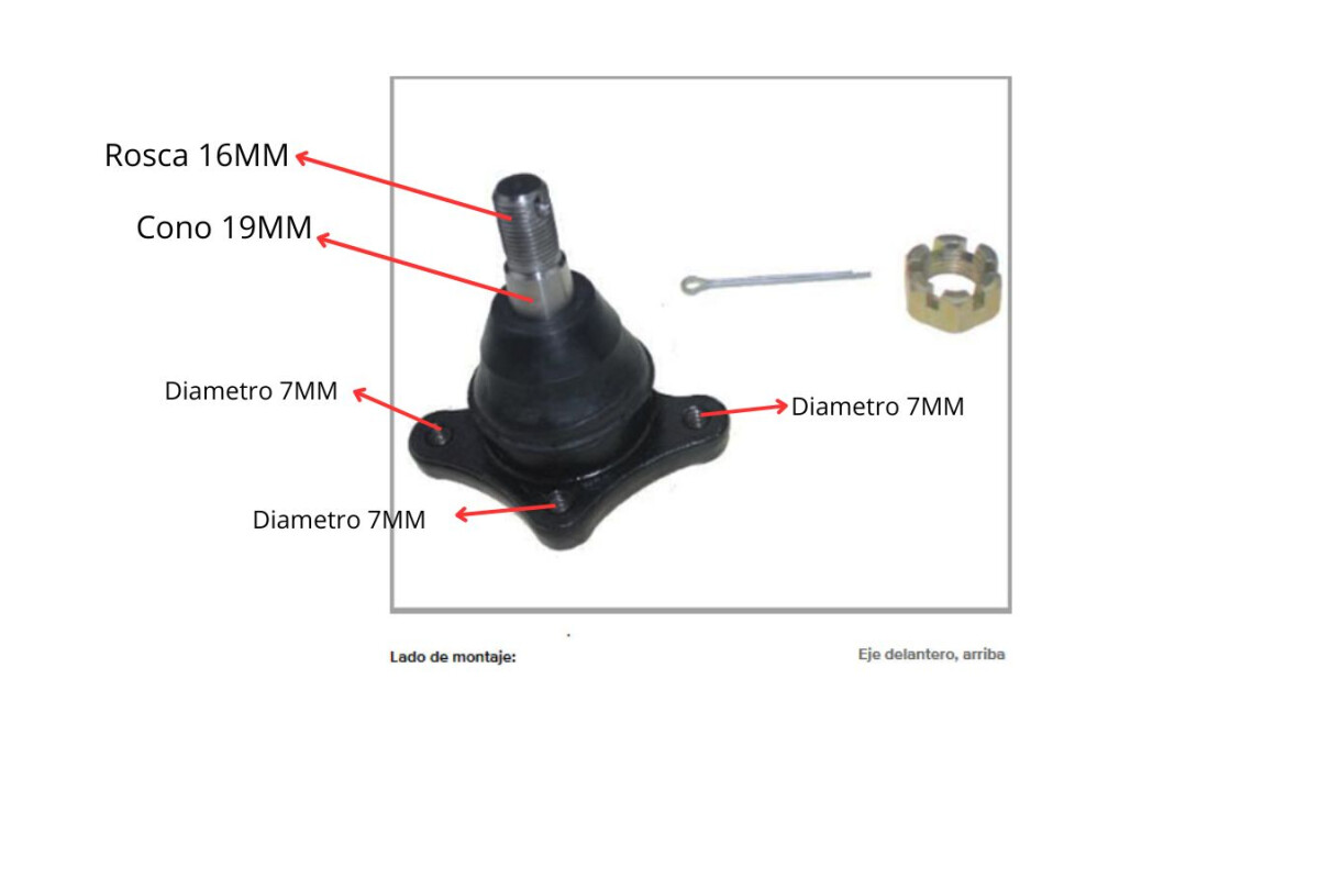 Rotula Del Kia Camion Bongo K2500 2.5D 11-25 Der/Izq Rotula Del Kia Camion Bongo K2500 2.5D 11-25 Der/Izq