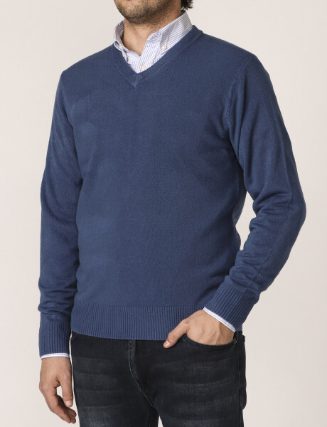 470313 SWEATER V HARRINGTON URBAN Azul Piedra