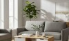 Mesa de Living Nordica Roble/Gris claro/Blanco