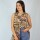 Camisa Sin Manga Animal Print -Flower Brown