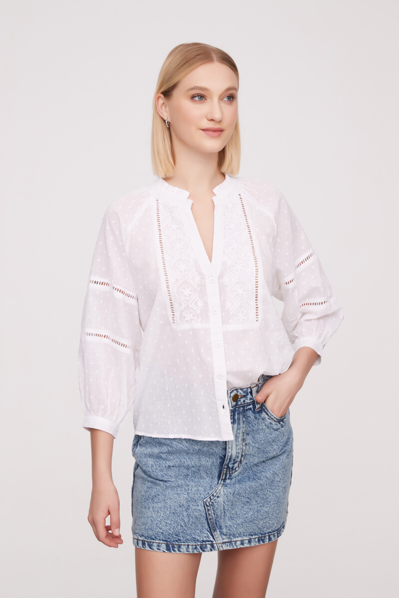 Blusa Shetland - Blanco 