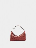 Bolso De Mano Trenzado rojo