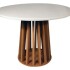 Mesa De Comedor Lavanda Redonda 105 Cm Moderna Laqueada Blanco 1