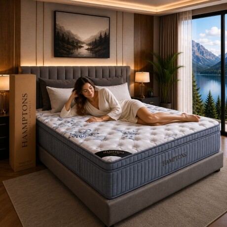 Colchon de resortes Queen HAMPTONS Vanadium Colchon de resortes Queen HAMPTONS Vanadium