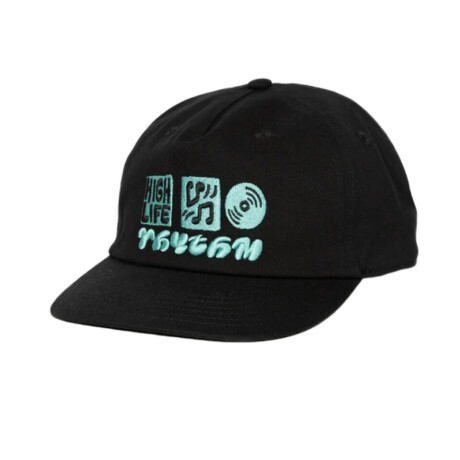 Gorro Rhythm High Life Cap Negro Estampado