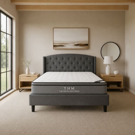 Sommier Queen HAMPTONS Ruthenium con Respaldo Sommier Queen HAMPTONS Ruthenium con Respaldo