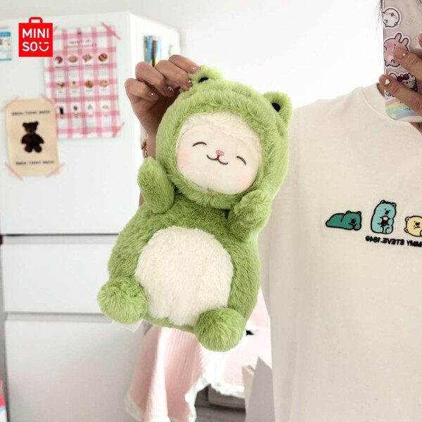 Peluche corderito disfraz rana
