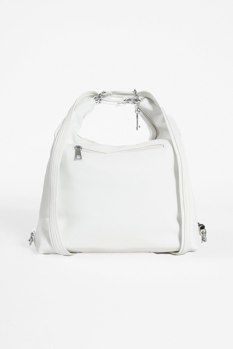 Hobo mochila con cordón blanco