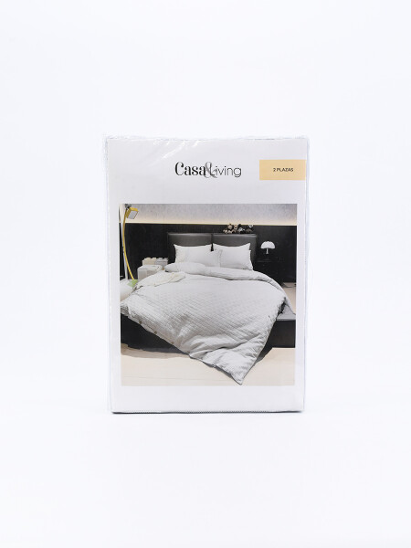 FUNDA ACOLCHADO SET 3 PCS GRIS