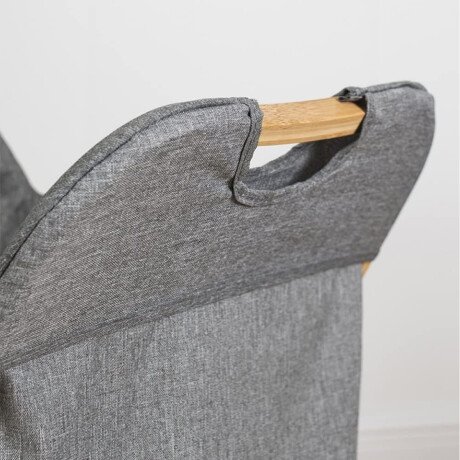 Cesto de ropa plegable 40x34x66cm – Bambú y tela Gris