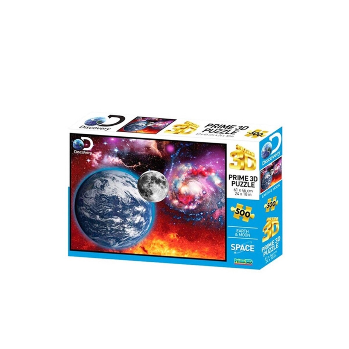 Puzzle Discovery 500 Pzs 3D Tierra y Luna - 001 