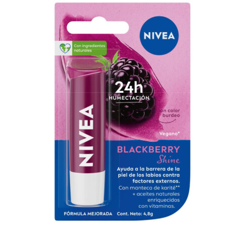 Bálsamo Labial Nivea Blackberry Shine 4.8g Bálsamo Labial Nivea Blackberry Shine 4.8g