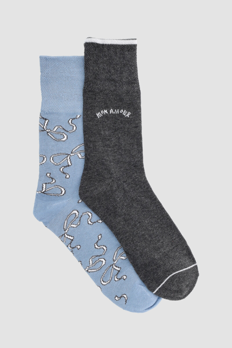 Media sujeción suave pack 2 (lisa + diseño) - Variante 32 