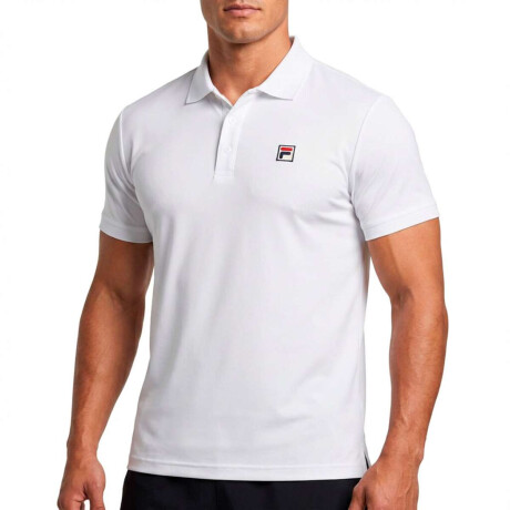 Fila Player F-Box Ii Polo Tenis Para Hombre Blanco