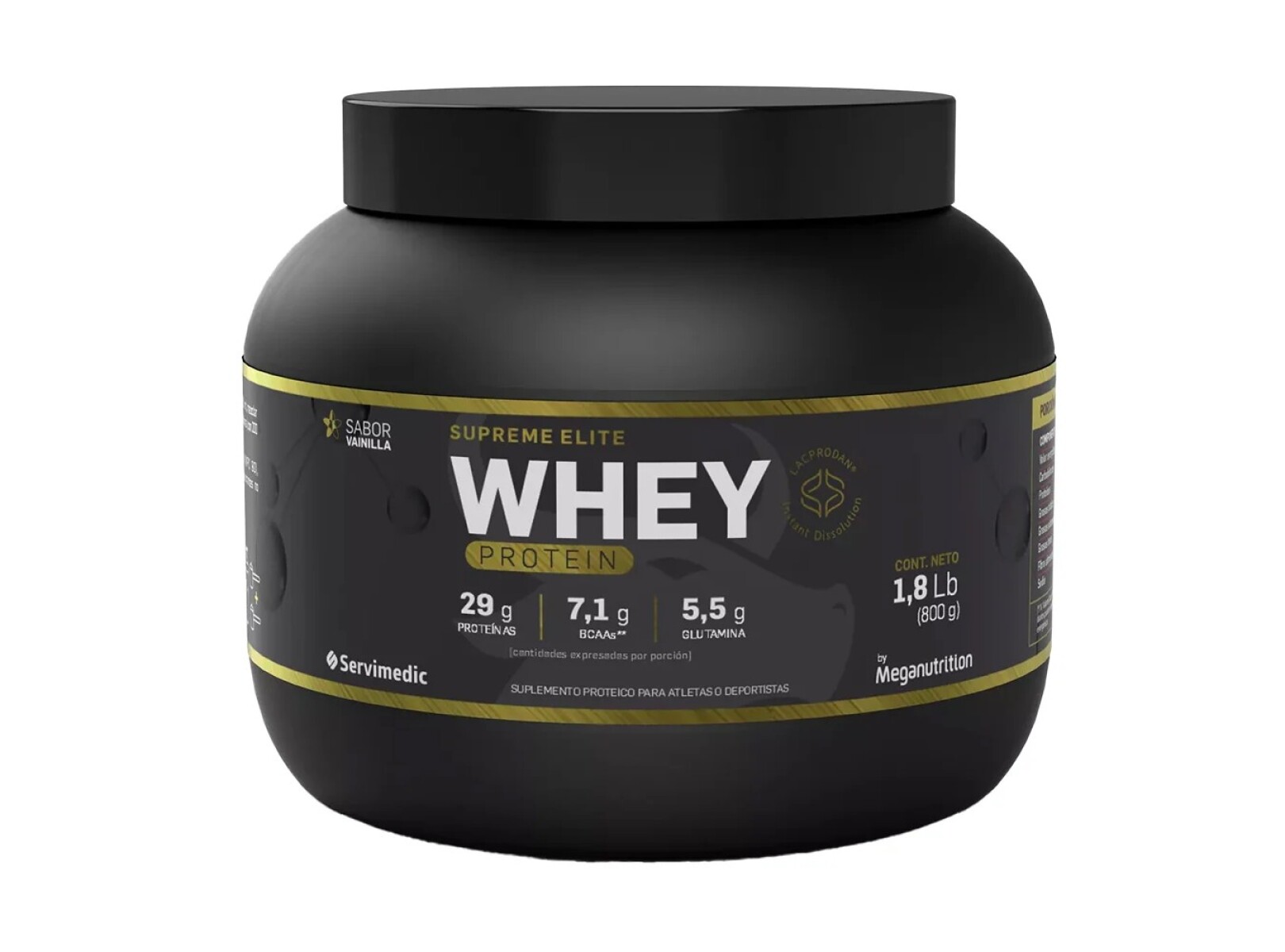 Whey Protein x 800g Vainilla Servimedic 