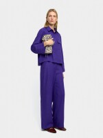 Pantalón Fluido Con Efecto Arrugado violeta