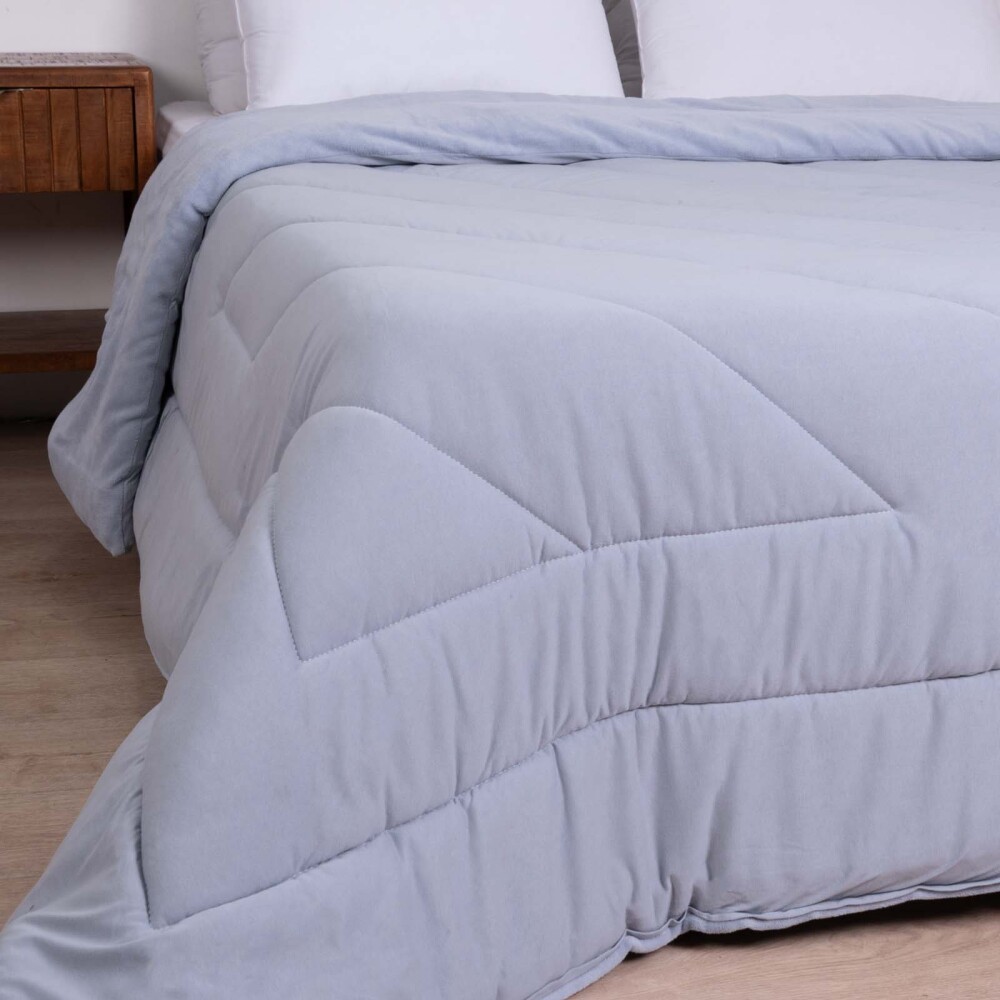 ACOLCHADO 2 PLAZAS ALGODON AZUL BLEND