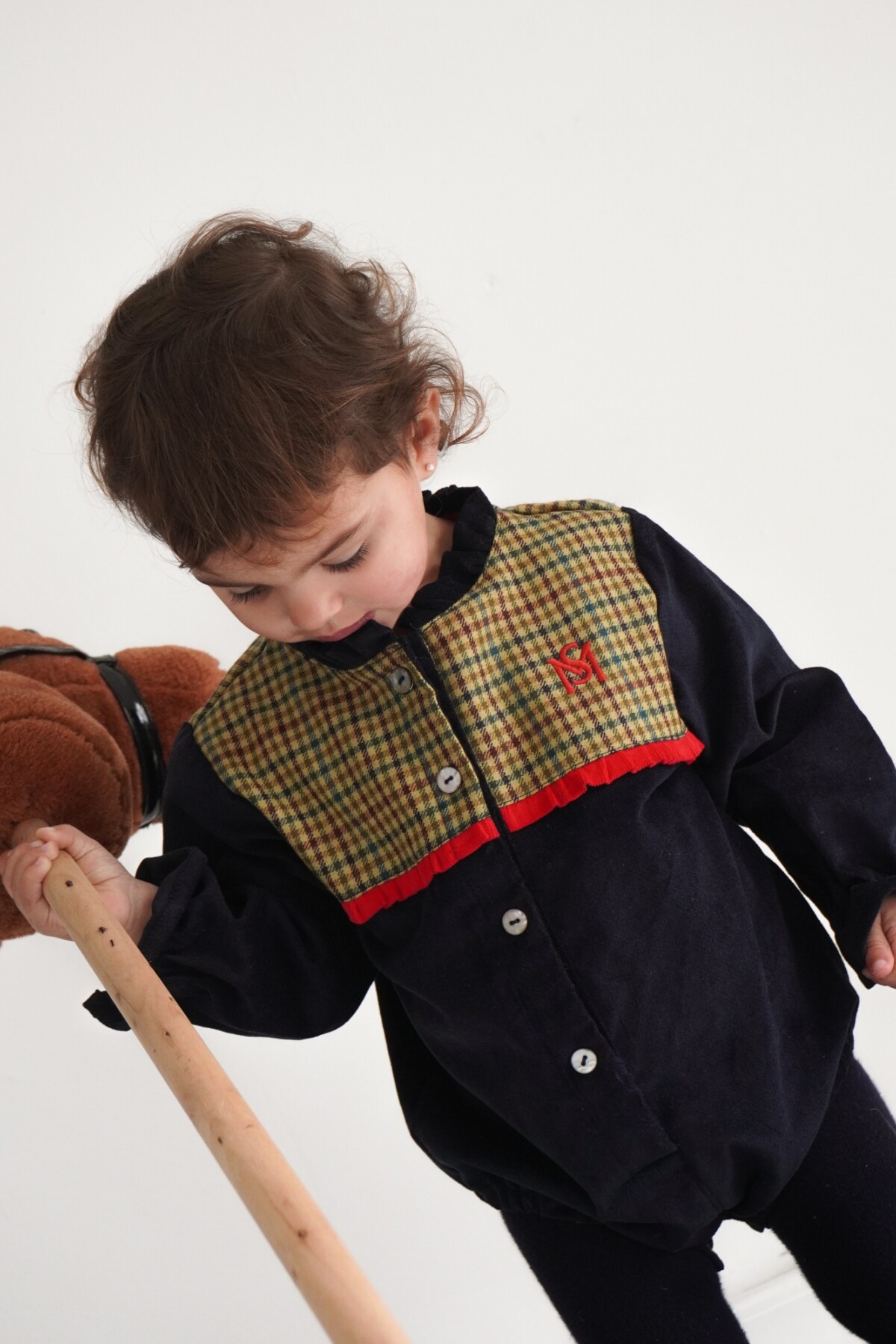 Body Suit Gurí Azul / Tweed Amarillo