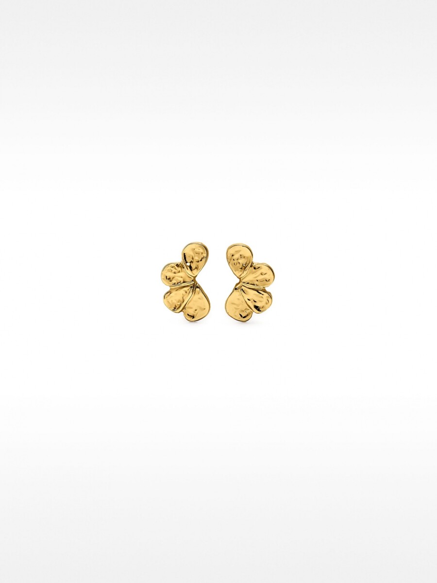 Pendientes Media Flor dorado