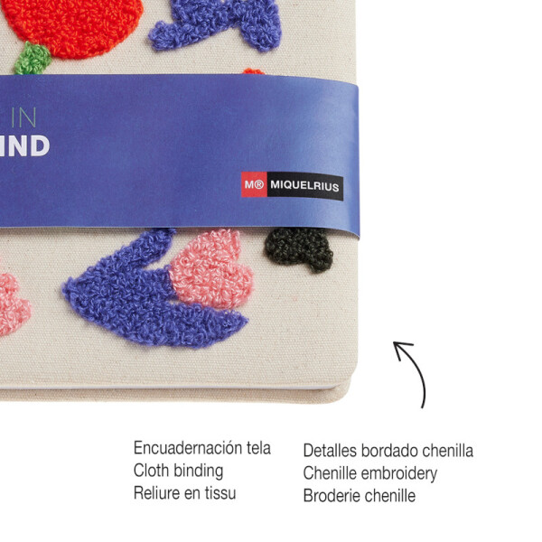 Cuaderno A5 bordado - MiquelRius Hoja lisa