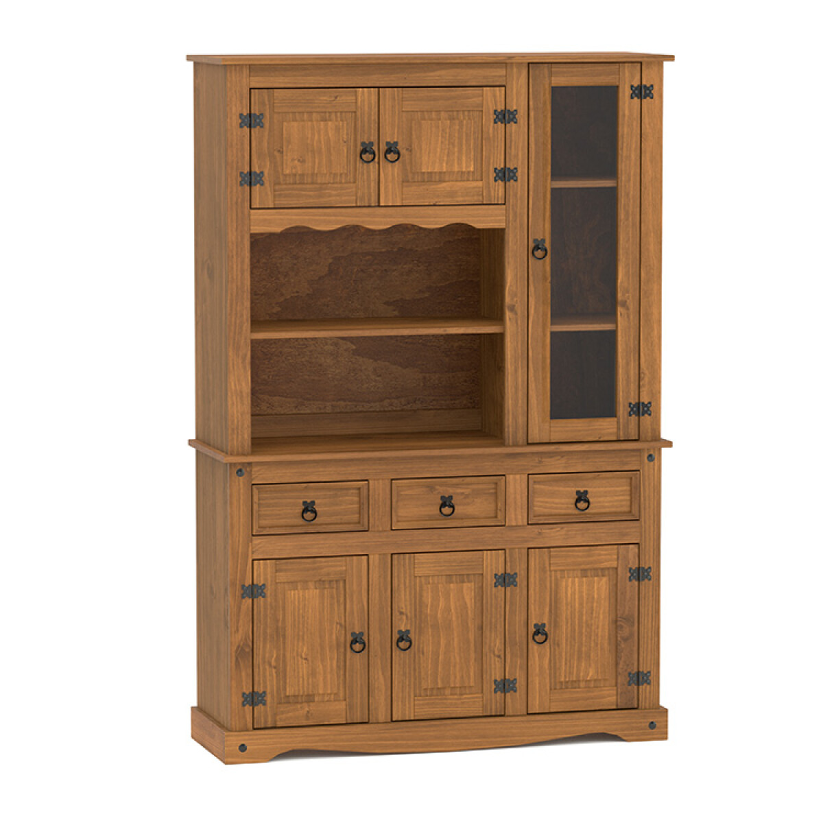 Modular Cristalero 6P3C Línea Naturale - Roble 