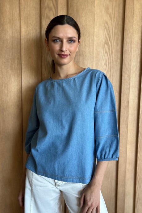 Blusa lagos Denim Celeste