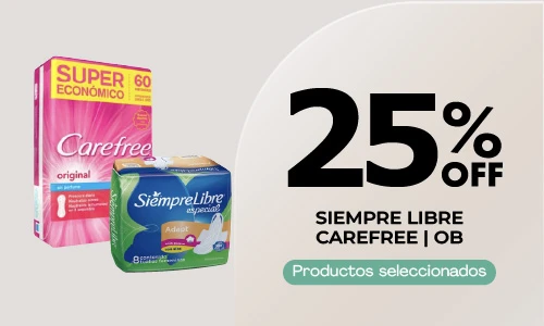 25% SIEMPRE LIBRE Y CAREFREE