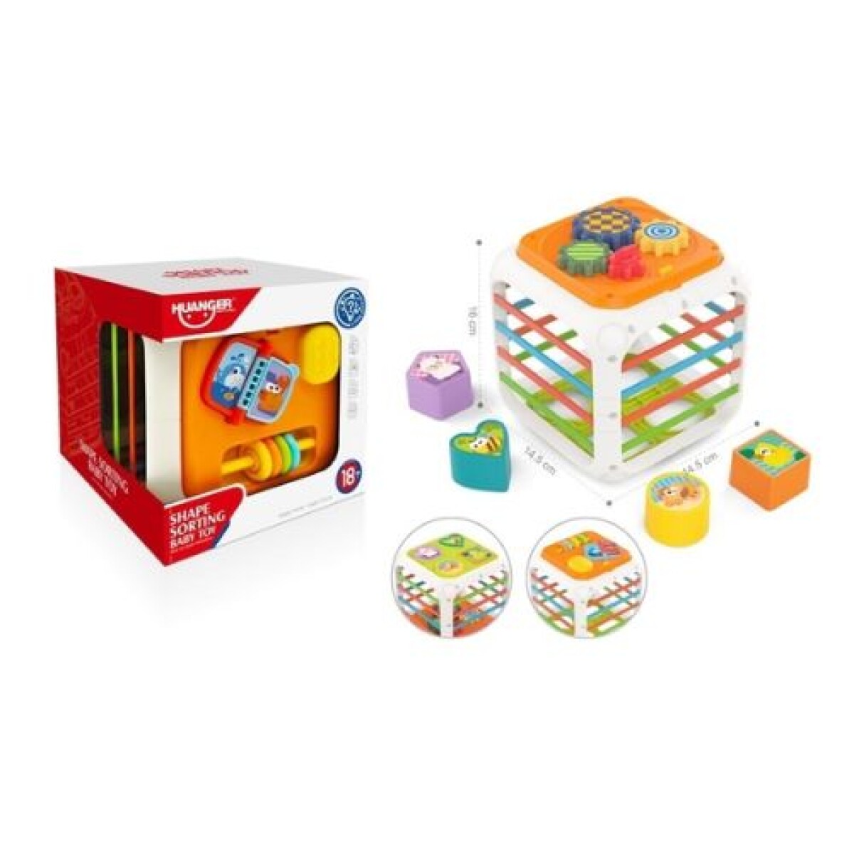 JUEGO DE CUBO DIDACTICO PARA EMBOCAR - Juego De Cubo Didactico Para Embocar 