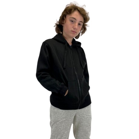 Campera Deportiva Niños en Felpa Negro