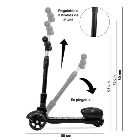 Monopatín Tripatín C/ Humo, Bluetooth, Luz Y Sonido Rod001007-1