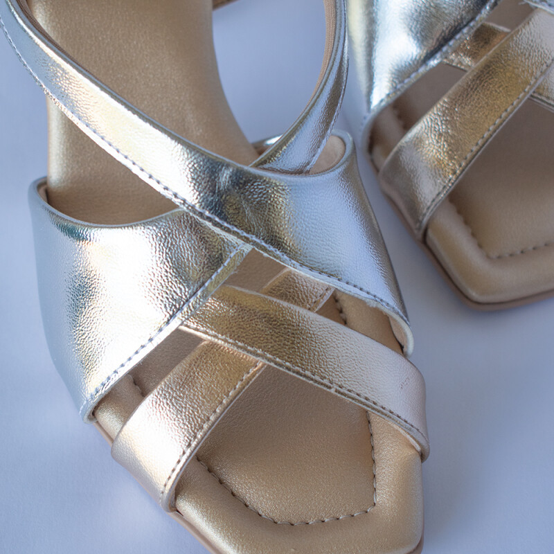 Sandalia de dama Piccadilly PEWTER/GOLD