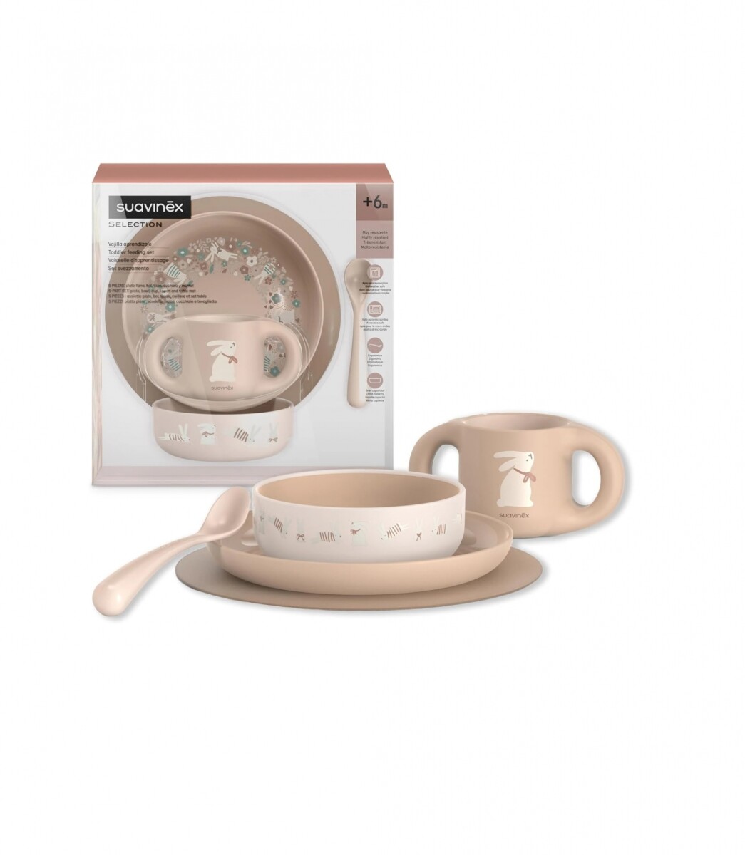Vajilla aprendizaje Wonder Suavinex - rosa 