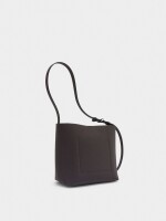 Bolso De Hombro Con Textura Suave marron