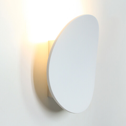 Aplique pared redondo bco 7W cálida 120° IP65 ZU0321