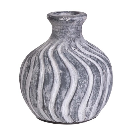 JARRÓN ZAG 33.073.087 CERAMICA BLANCO NEGRO/BLANCO