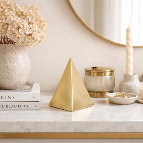 DECORACION PYRAMID Dorado - Large