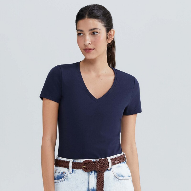 BLUSA MM FEM AZUL ESCURO