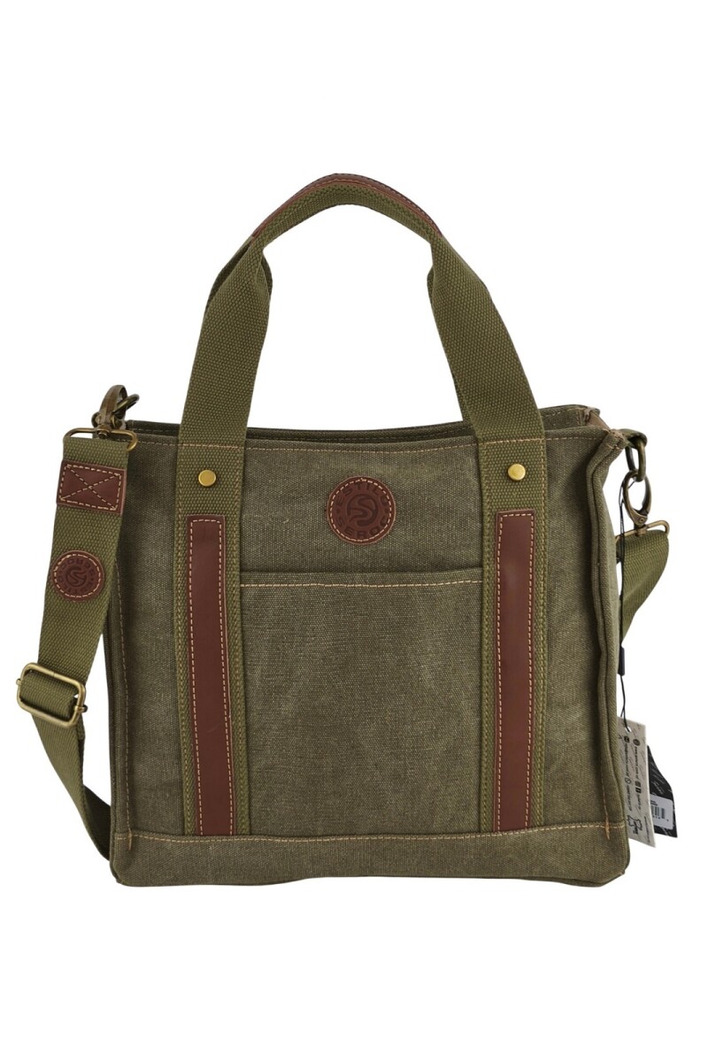 Cartera morral de lona Verde