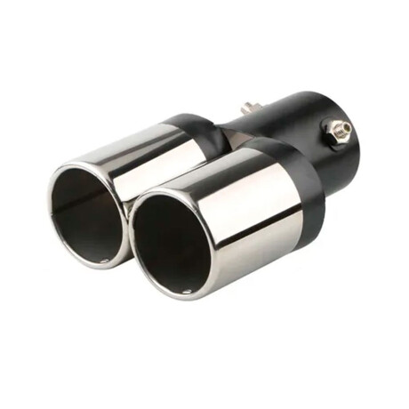 ACCESORIO EXTERIOR - COLA DE ESCAPE DOBLE REDONDA CROM.2 PULG - ACCESORIO EXTERIOR - COLA DE ESCAPE DOBLE REDONDA CROM.2 PULG -