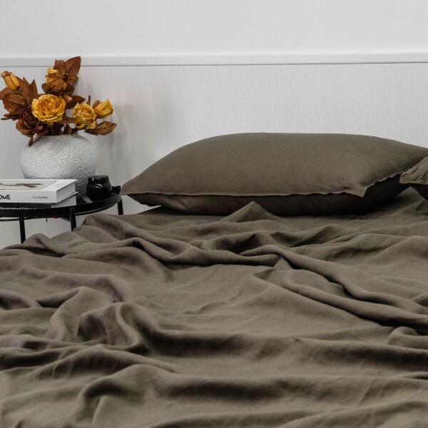 FUNDA DE DUVET FRENCH FLAX LINEN Verde - KING
