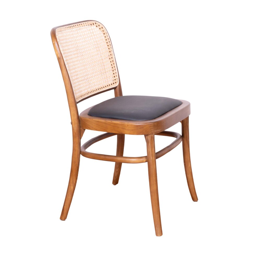 SILLA DE COMEDOR RATTAN-Y-MADERA MARRON TAMARA