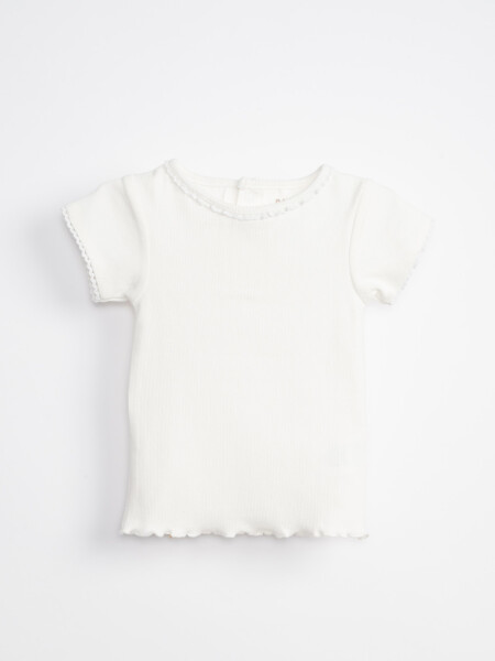 Remera Manga Corta Rib Cruda