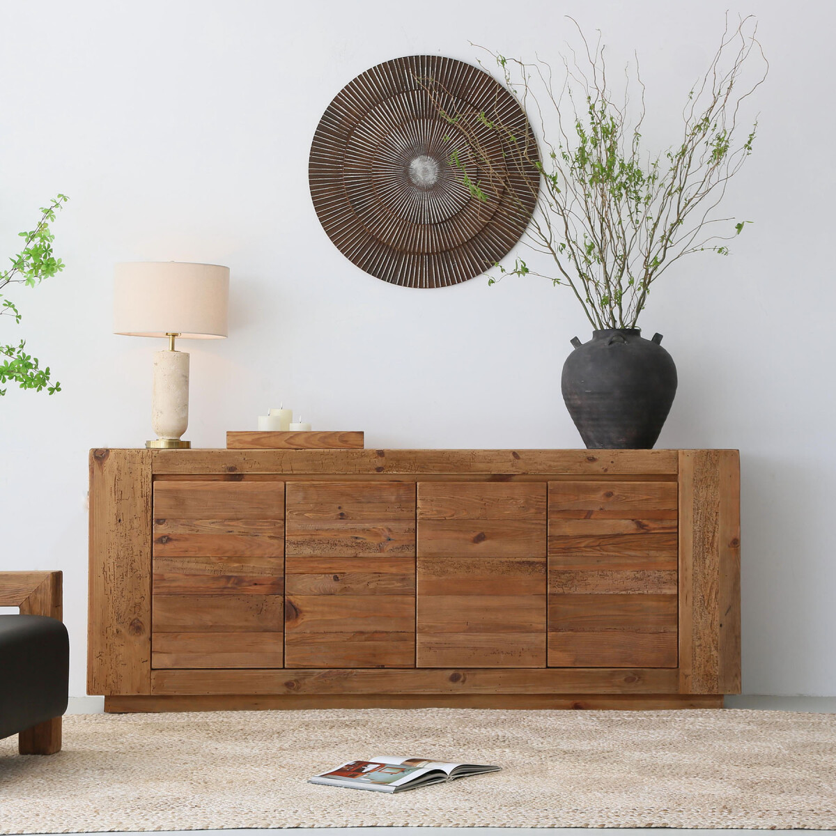 BUFFET APARADOR BARGUEÑO MADERA MACIZA - LÍNEA RÚSTICA 